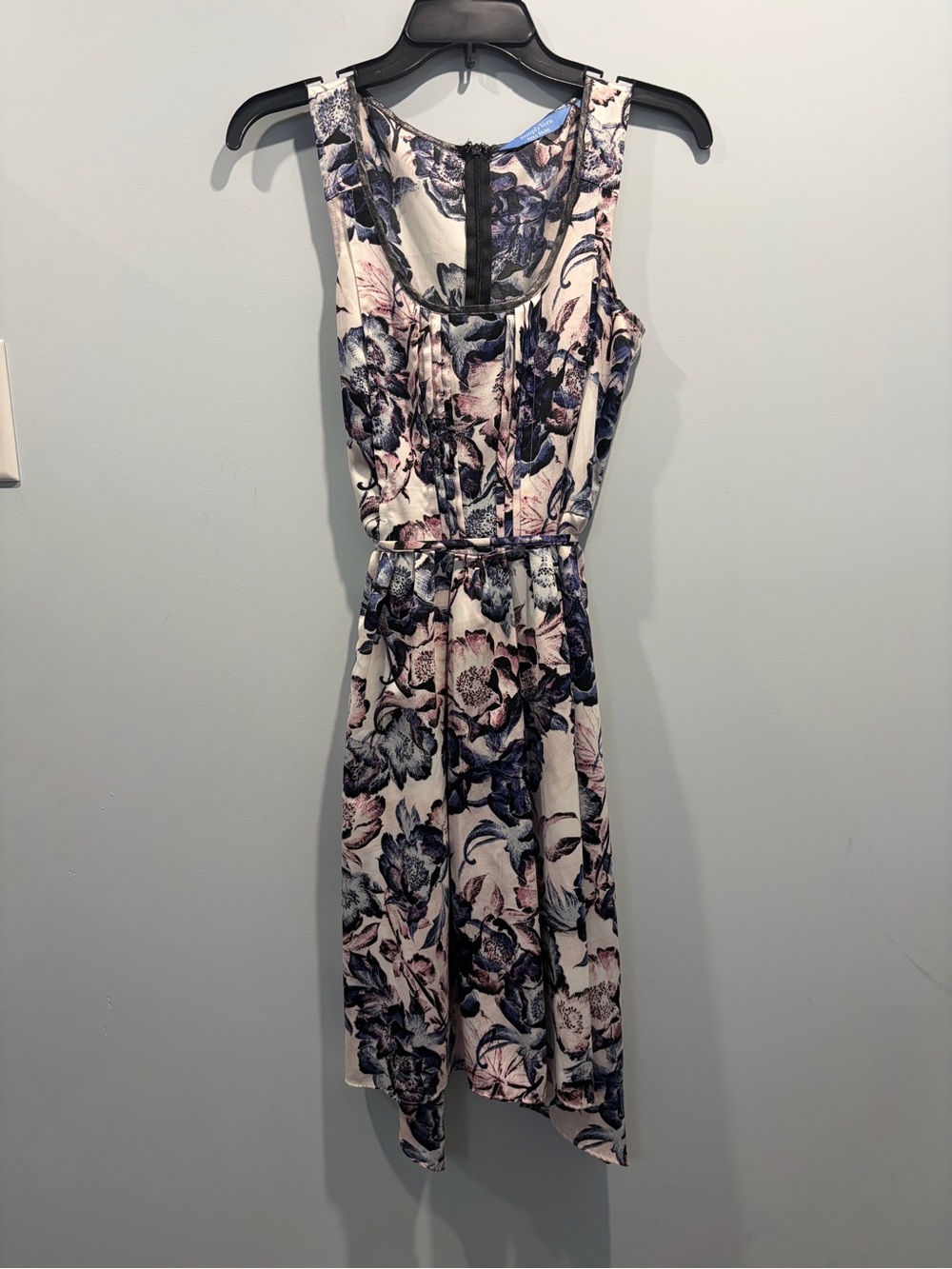 Simply Vera Vera Wang Floral Sleeveless Midi Dress with Tie Waist Sz XS